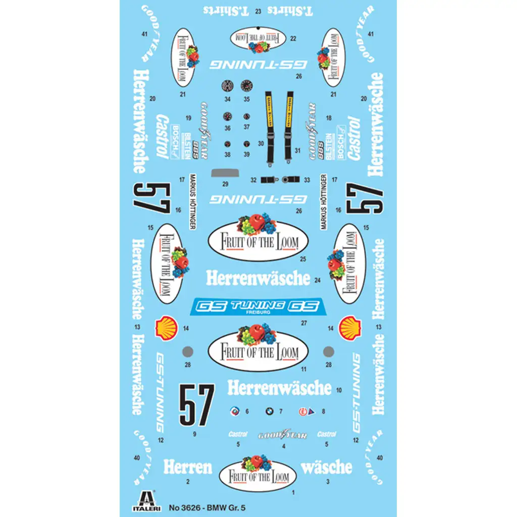 Italeri 1/24 BMW 320 Gr.5 versenyautó makett kép 2