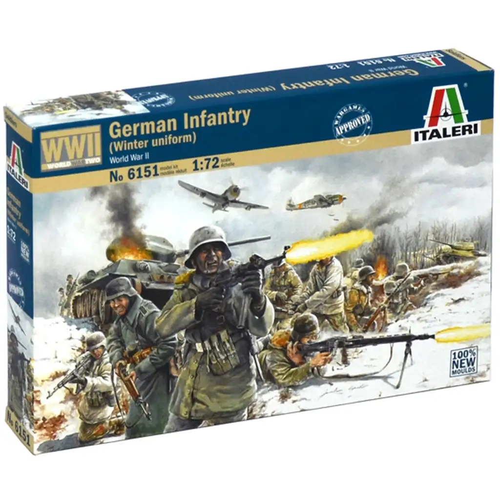 Italeri 1/72 German Infantry Winter Uniform - Német téli egyenruhás katonai figurák makett