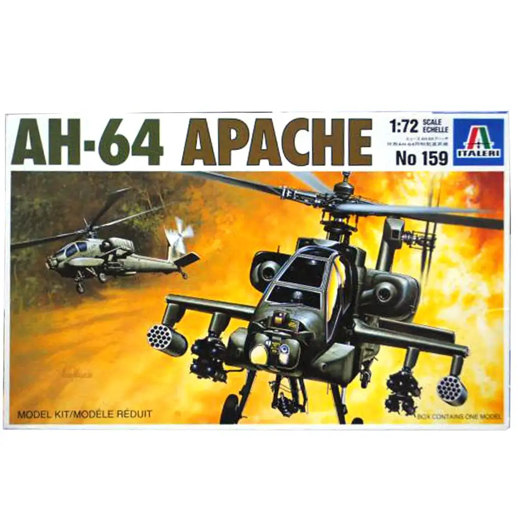 Italeri 1/72 AH-64 Apache helikopter makett