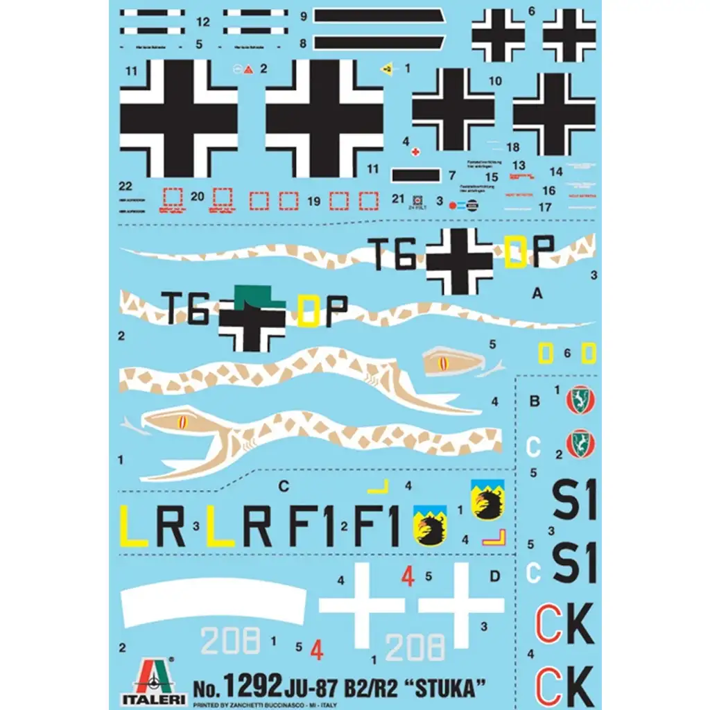 Italeri 1/72 Ju-87 B2/R2 Stuka zuhanóbombázó repülőgép makett kép 2