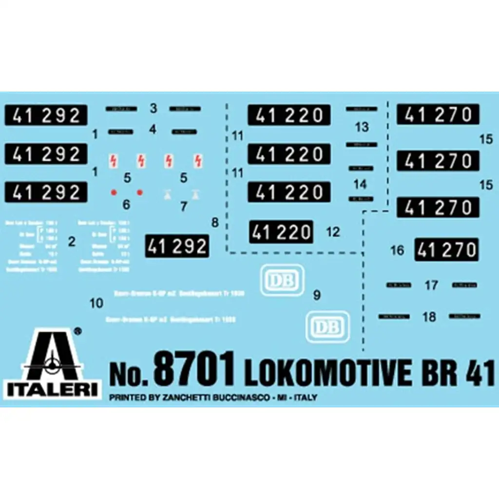 Italeri 1/87 BR 41 Lokomotive gőzmozdony vonat makett kép 2
