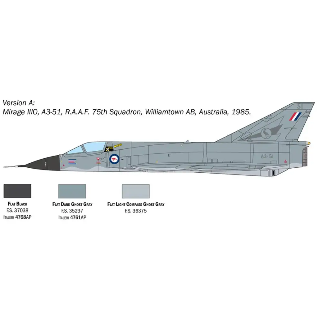 Italeri 1/48 Mirage III E repülőgép makett kép 3