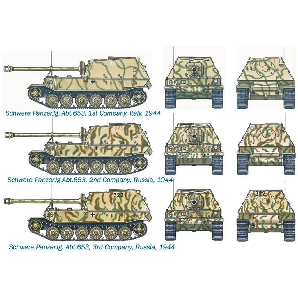 Italeri 1/72 Sd. Kfz. 184 Panzerjäger Elefánt harckocsiromboló tank makett kép 2