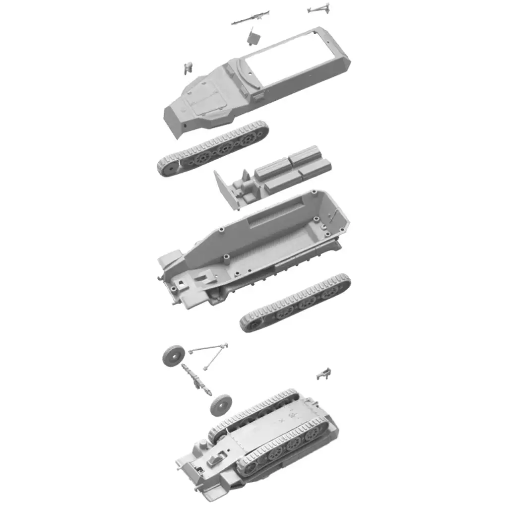 Italeri 1/72 Sd. Kfz. 251/1 Ausf. C féllánctalpas páncélozott járművek 2db-os makett szett kép 4