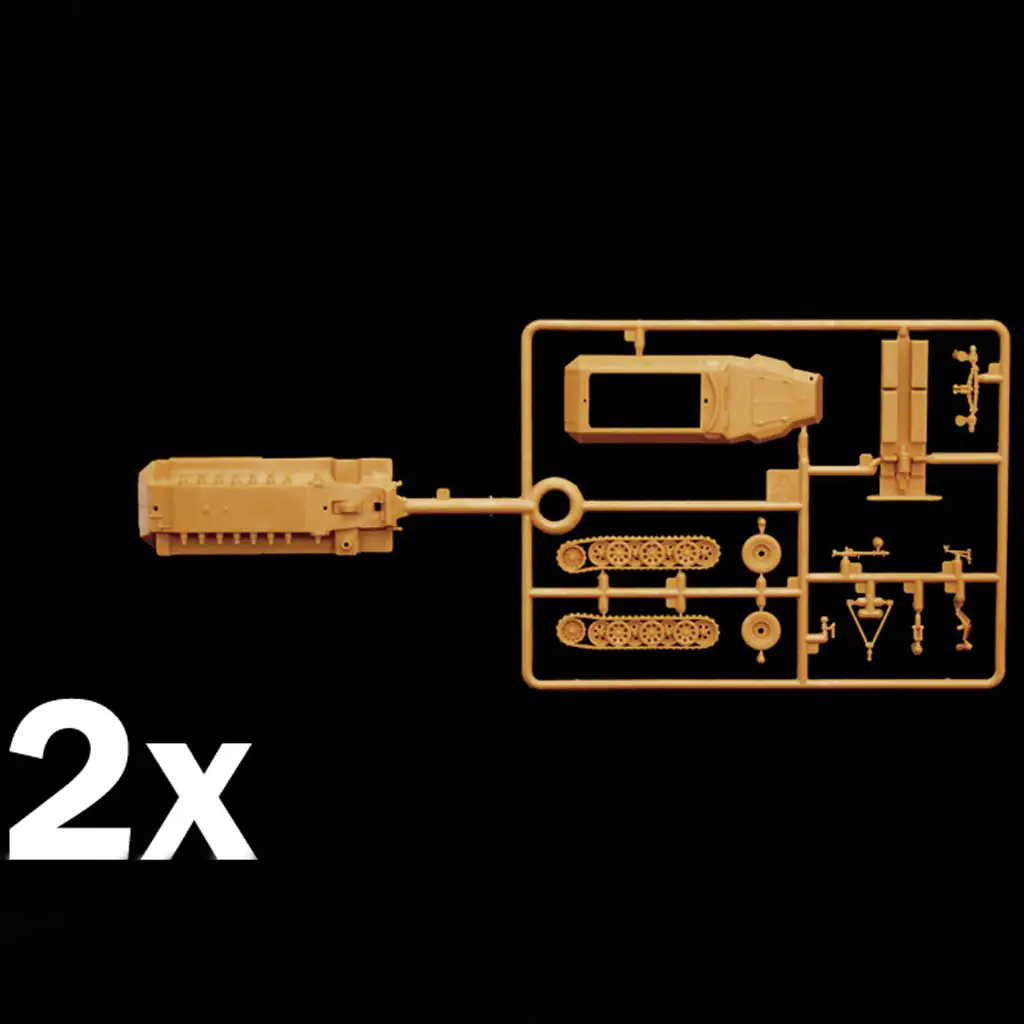 Italeri 1/72 Sd. Kfz. 251/1 Ausf. C féllánctalpas páncélozott járművek 2db-os makett szett kép 5