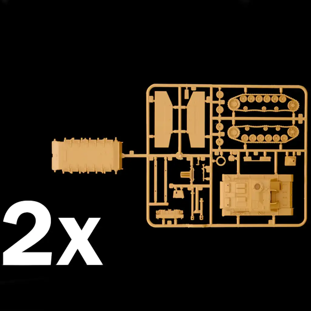 Italeri 1/72 Sturmgeschütz III rohamlöveg 2db-os makett szett kép 4
