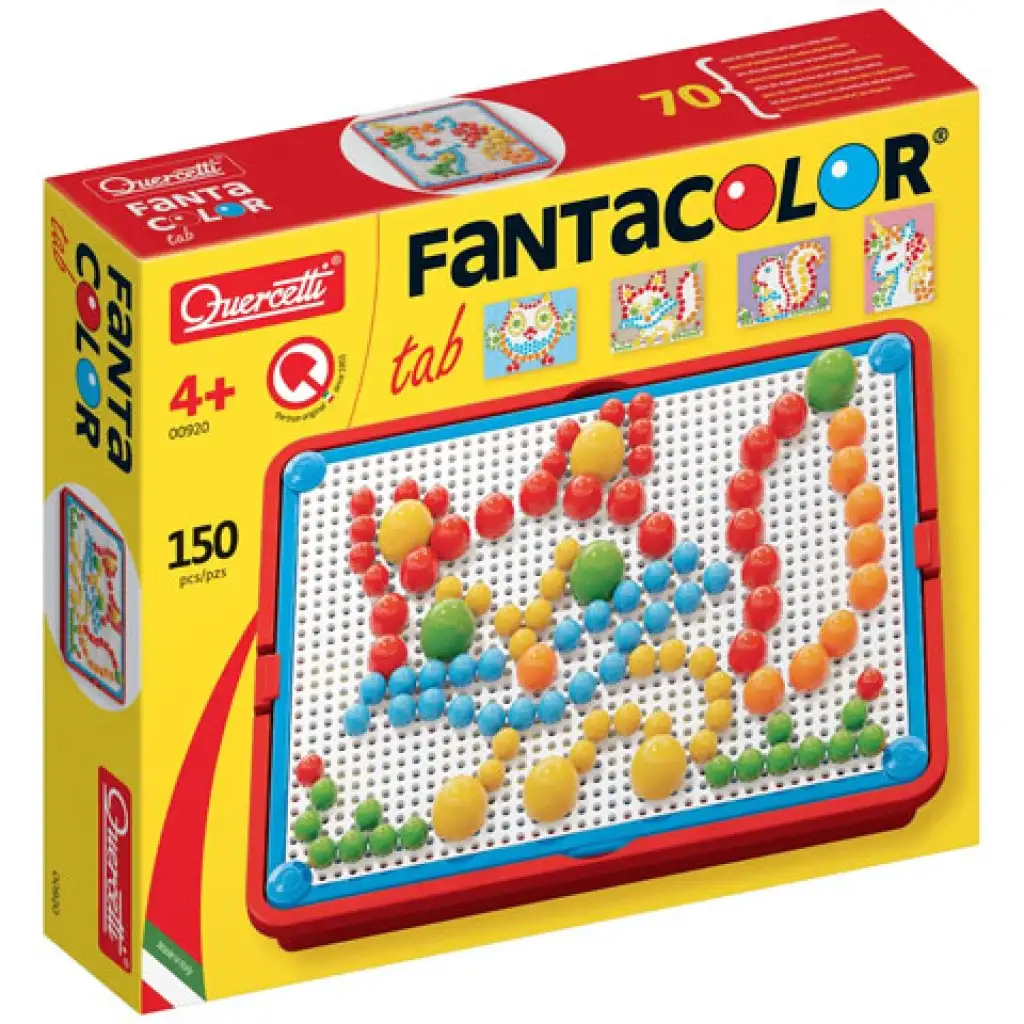 Quercetti: Színes pötyi készlet 150db-os