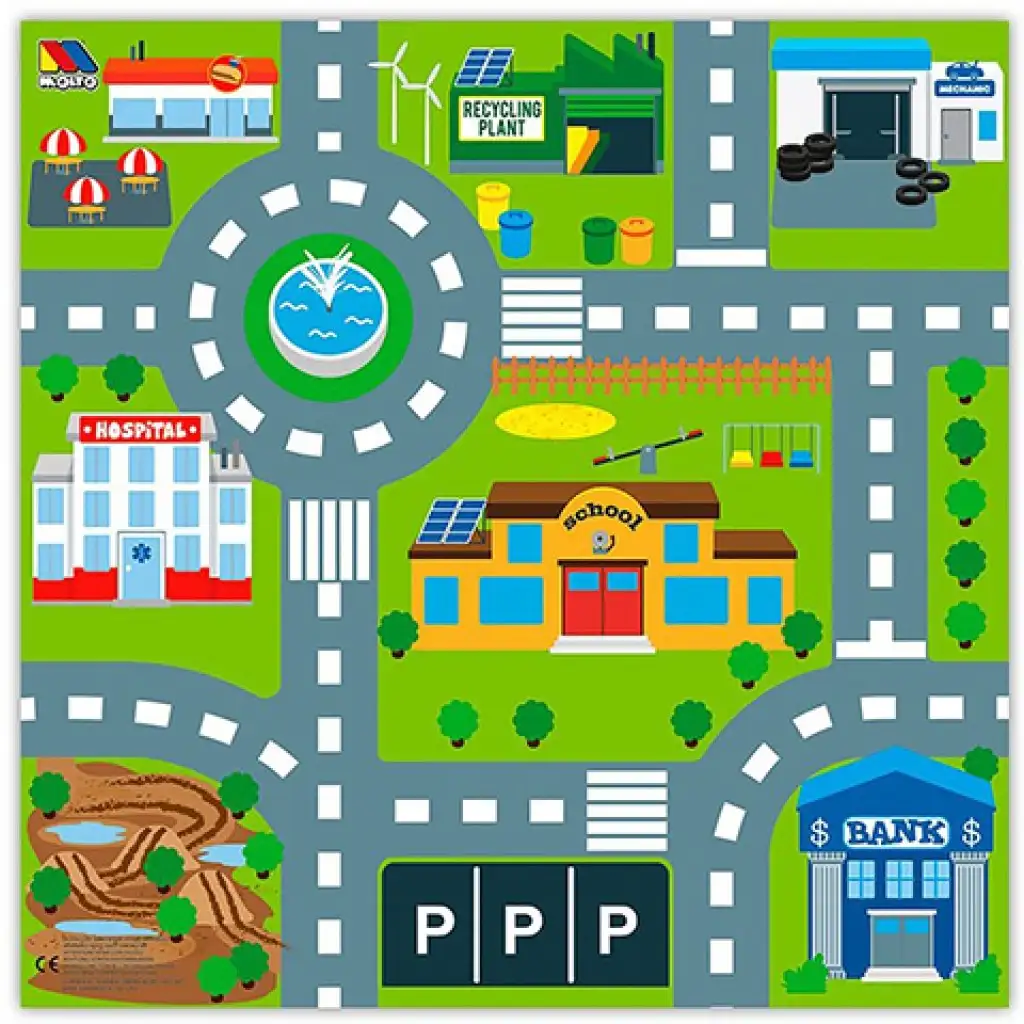 Molto: Játszószőnyeg építőkockákkal 12db-os 62x62cm kép 2