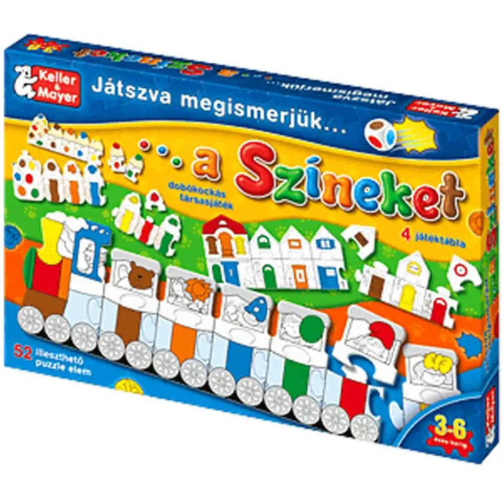 Játszva megismerjük a színeket társasjáték