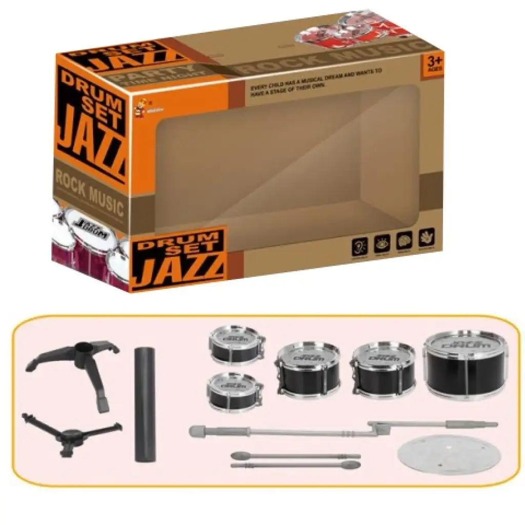 Jazz Drum 6 részes állványos játék dobfelszerelés kép 2