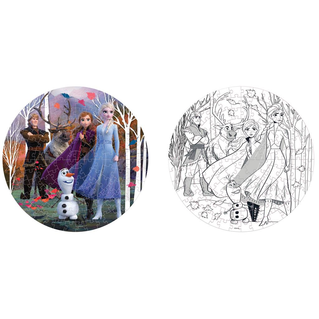 Luna: Jégvarázs 2 - 2 az 1-ben 150db-os kerek színezhető puzzle kép 2