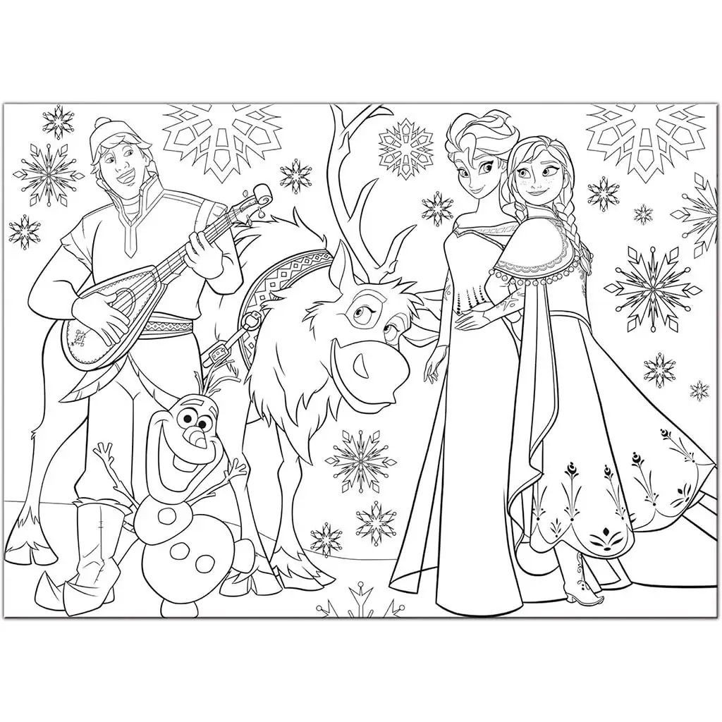 Jégvarázs Móka és zene 2 az 1-ben 60db-os maxi puzzle és színező 70x50cm - Lisciani kép 2