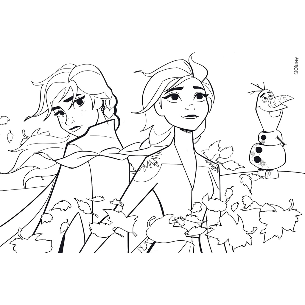 Jégvarázs 2 2 az 1-ben 24db-os puzzle és színező 50x35cm - Lisciani kép 3