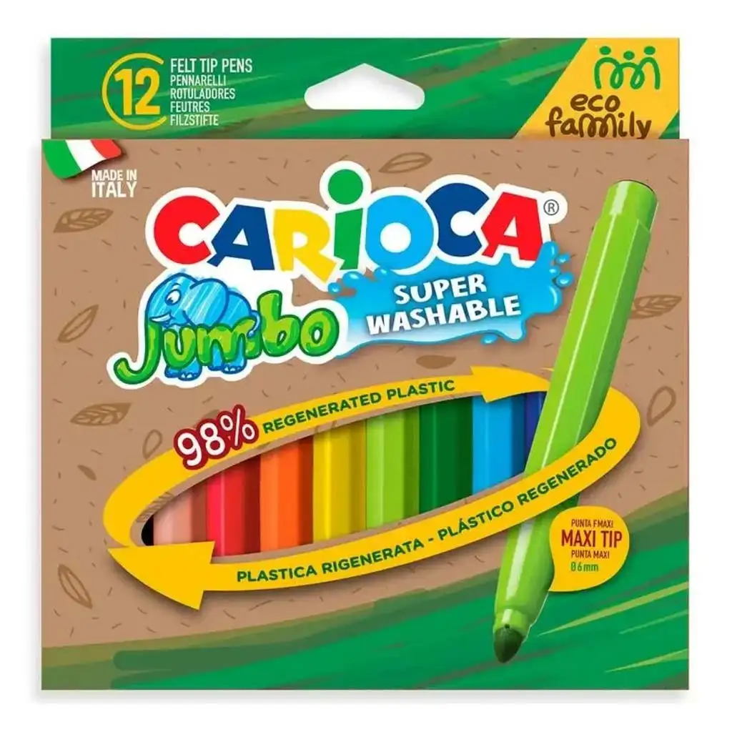 Eco Family Jumbo 12db-os filctoll szett 6 mm - Carioca