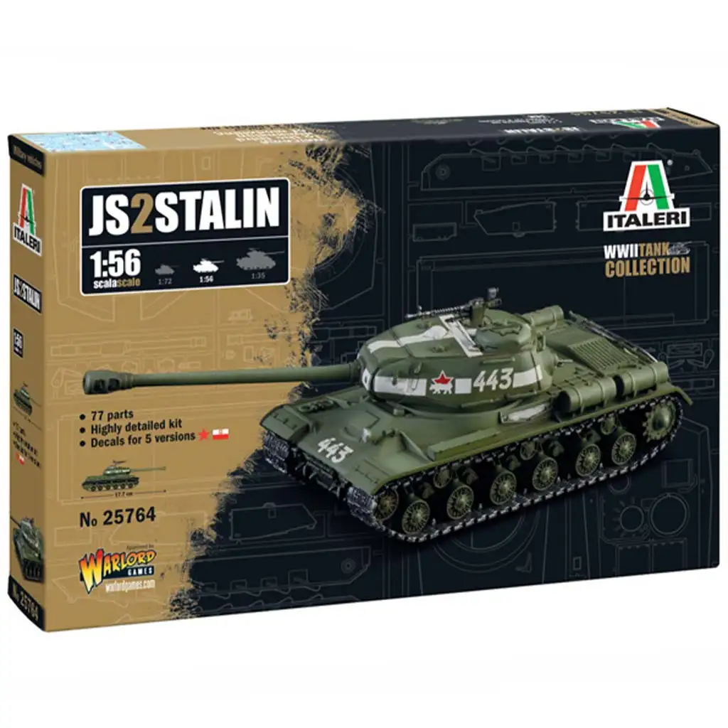 Italeri 1/56 JS2 Stalin tank makett