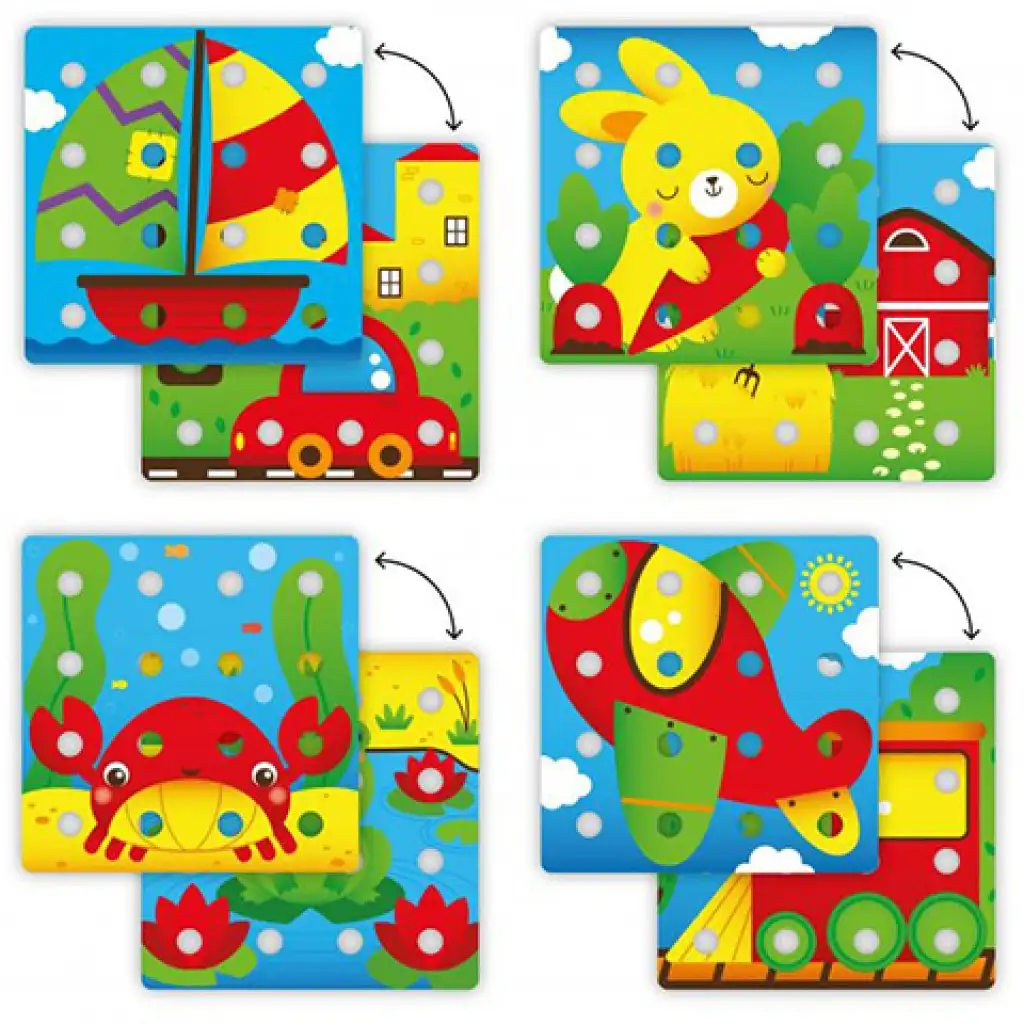 Quercetti: Jumbo Pötyi 2 az 1-ben 20db-os szett kép 4