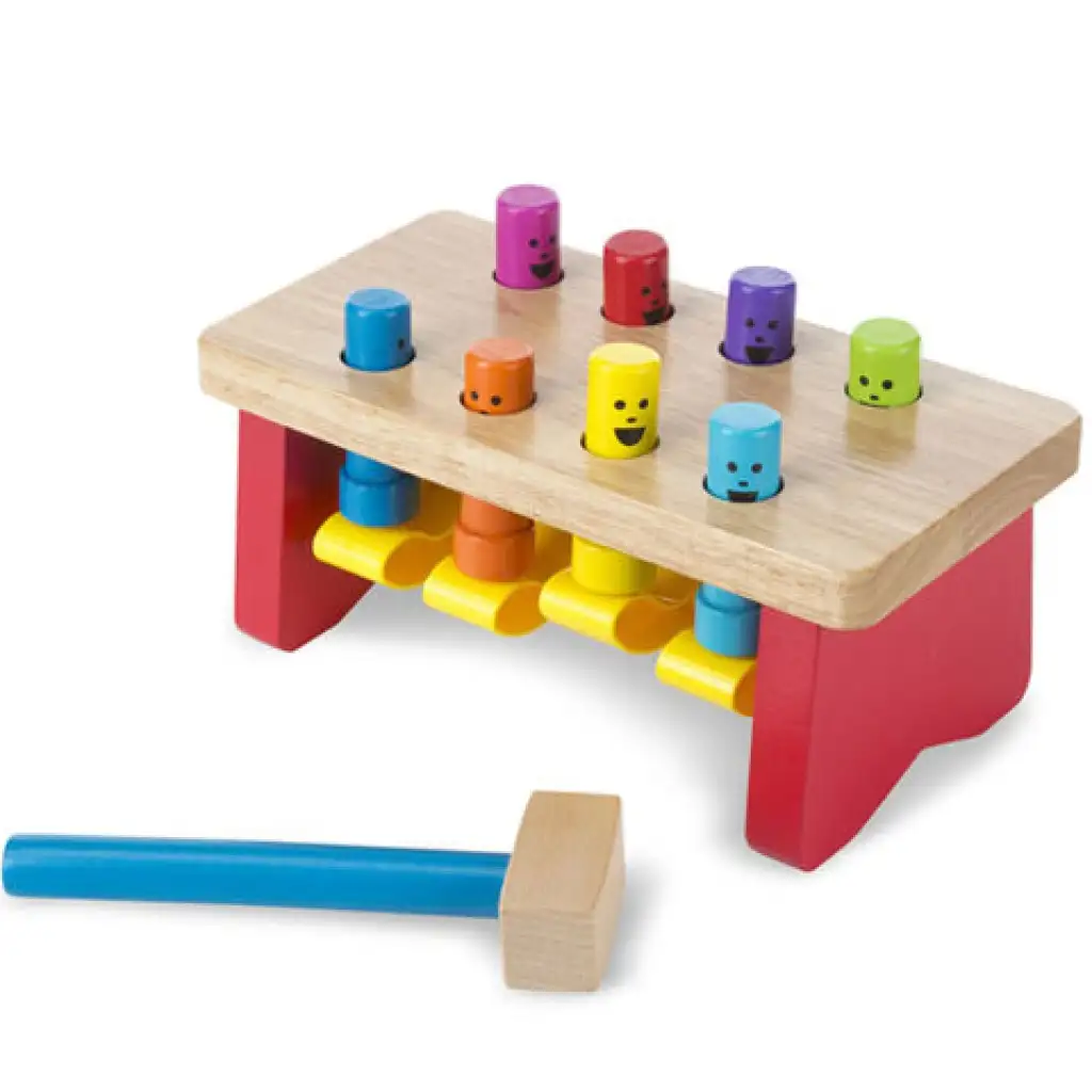 Kalapálós asztal fa készségfejlesztő - Melissa & Doug kép 2