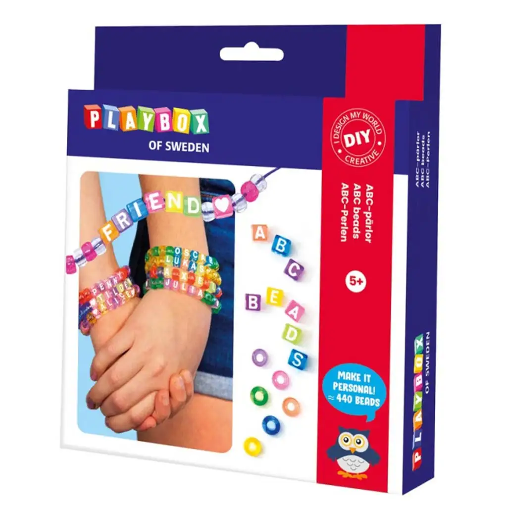PlayBox: Betűs gyöngyfűző kreatív szett 440db-os