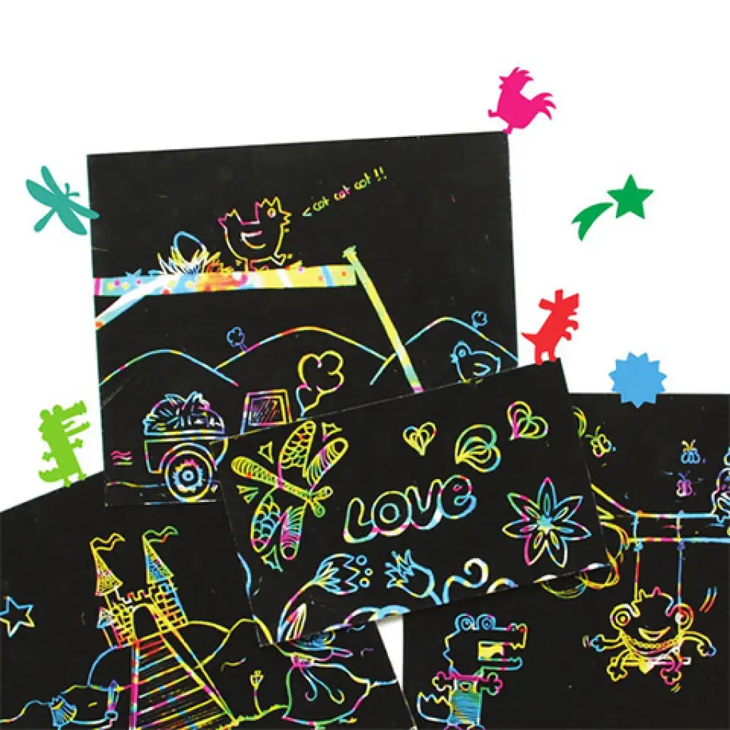 Képkarc készítő szett sablonokkal 5 Lap kép 2