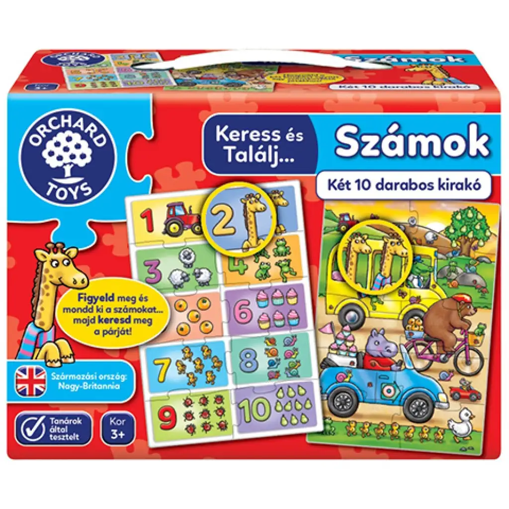 Keress és találj... Számok 2x10db-os oktató puzzle