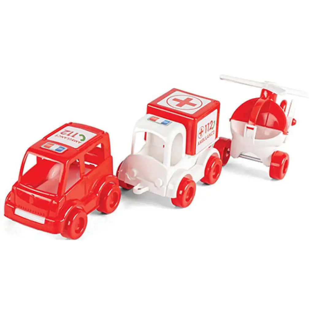 Kid Cars Mentős járművek 3db-os szett - Wader kép 2