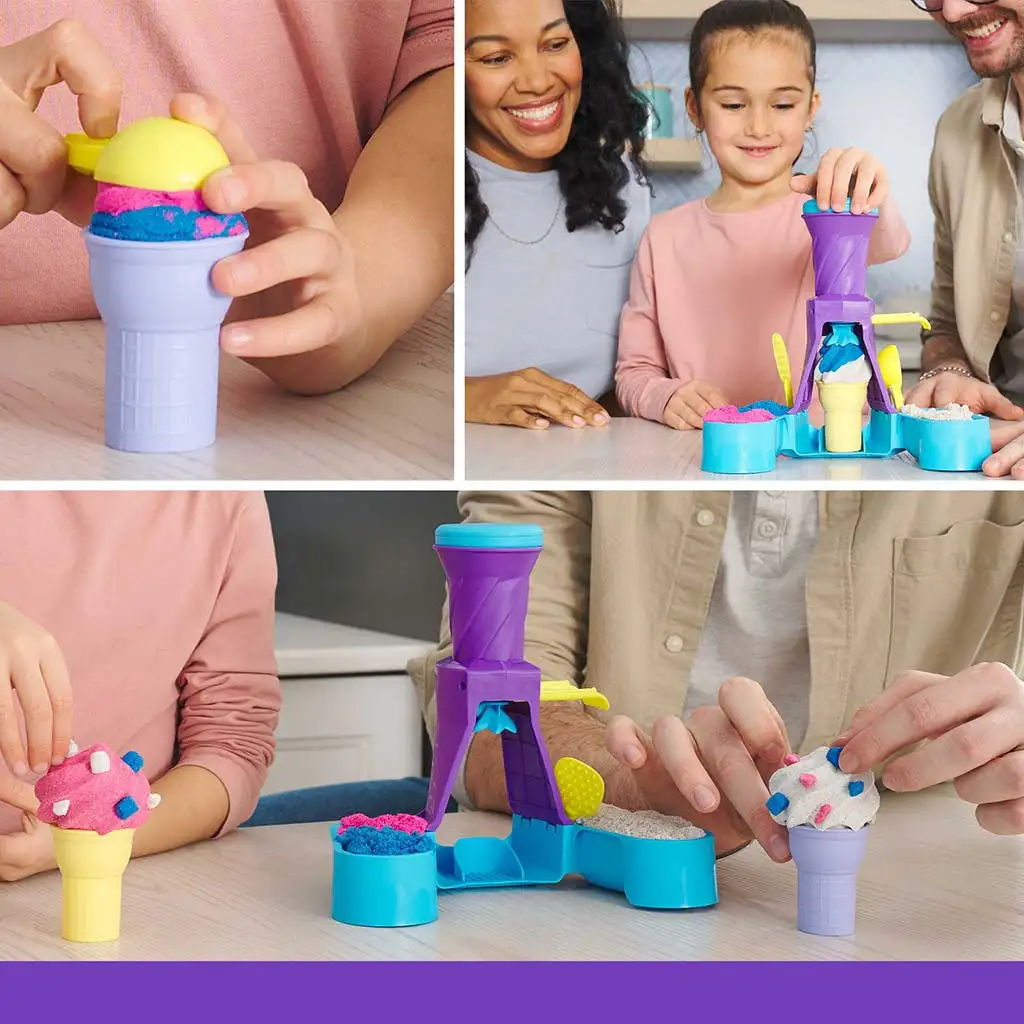 Kinetic Sand: Fagyikészítő homokgyurmás játékszett 396g - Spin Master kép 2