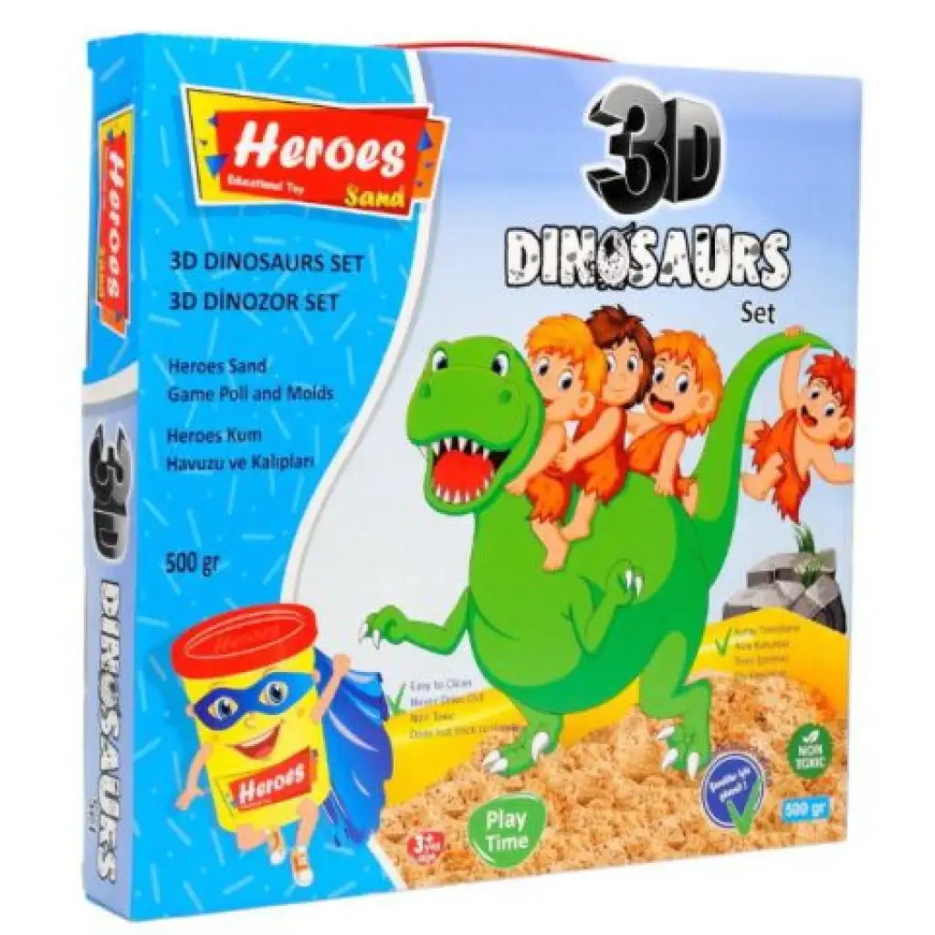 Kinetic Sand: Heros dinos vagy pónis homokgyurma szett kiegészítőkkel 500g-os