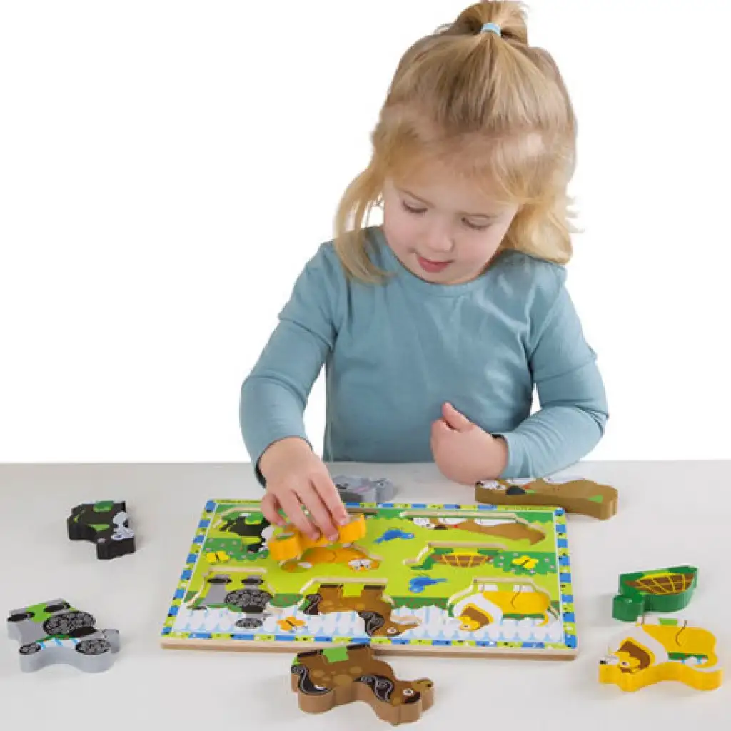 Kis kedvencek vastag fa formapuzzle 8 elemmel - Melissa & Doug kép 2