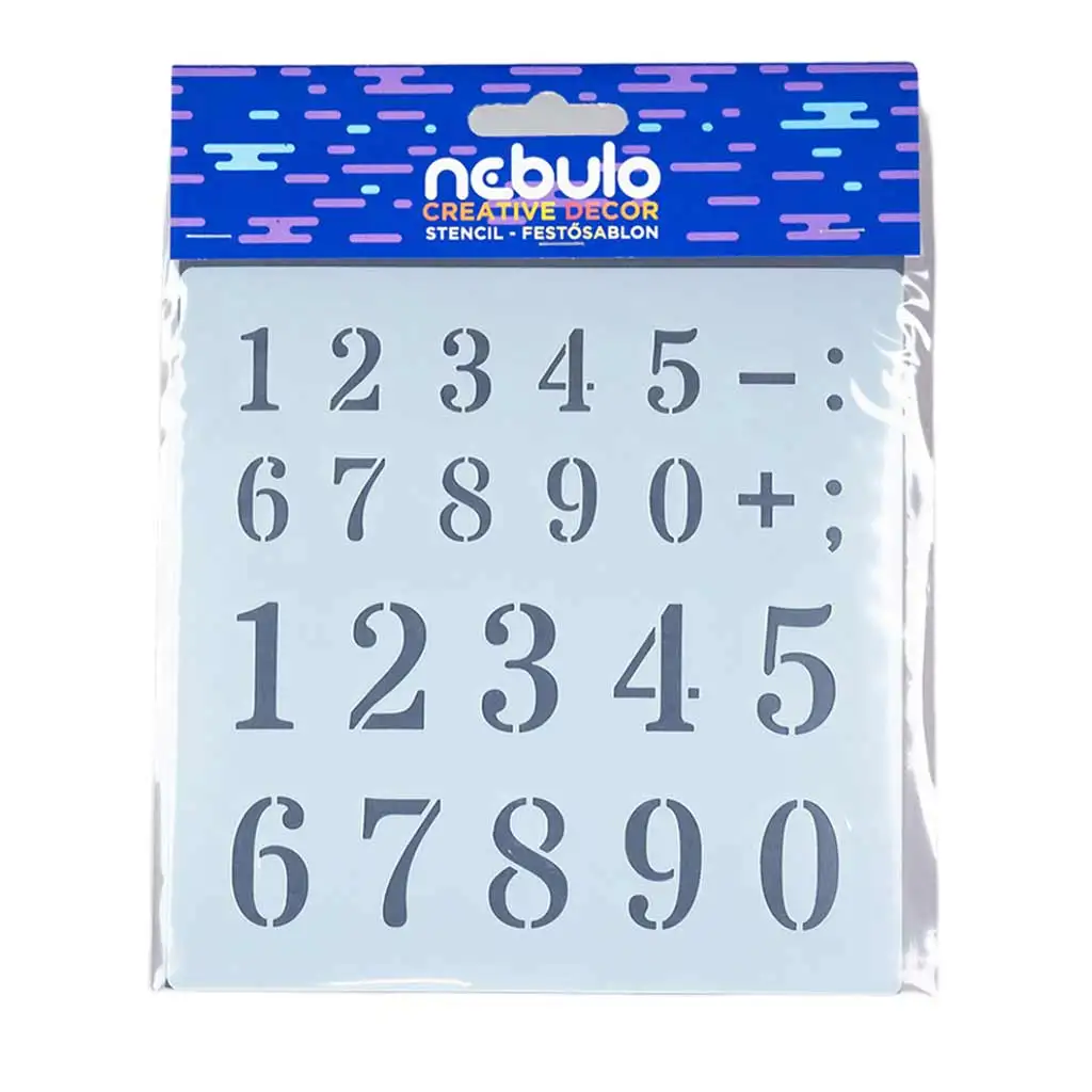 Nebulo: Kis számok műanyag sablon lap