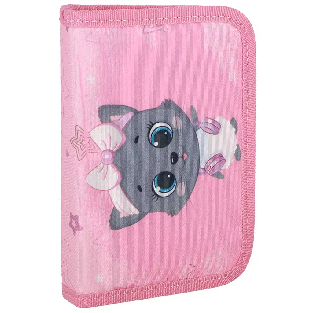 Spirit: Szürke cicás iskolatáska, hátizsák 5db-os szett 38x17x28cm kép 7