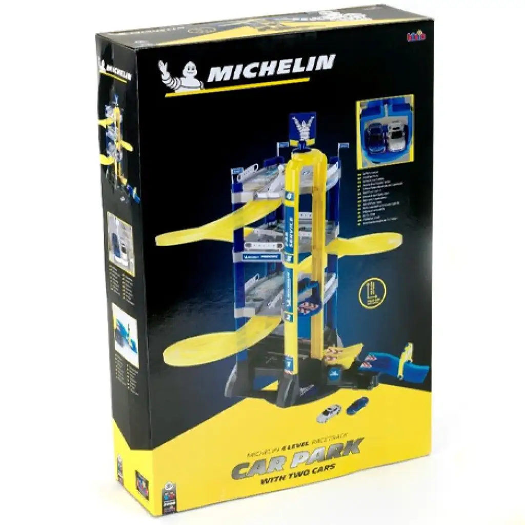 Michelin 4 szintes parkolóház szett autókkal kép 2