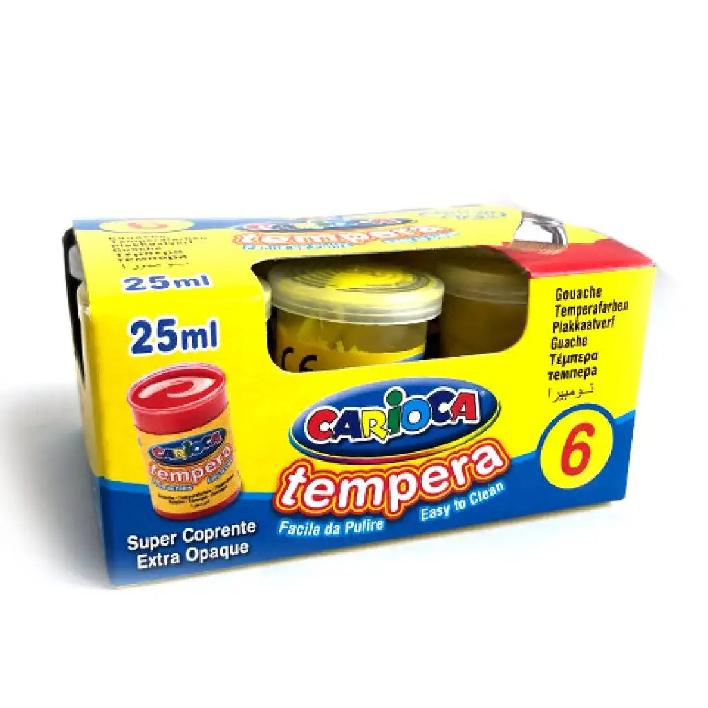 Citromsárga tempera tégelyben 6x35 gr - Carioca kép 2