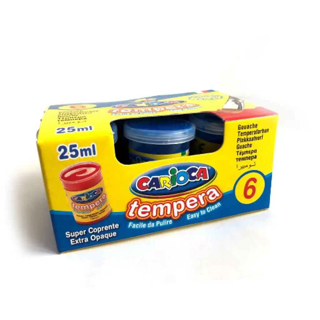 Kék tempera tégelyben 6x35 gr - Carioca kép 2