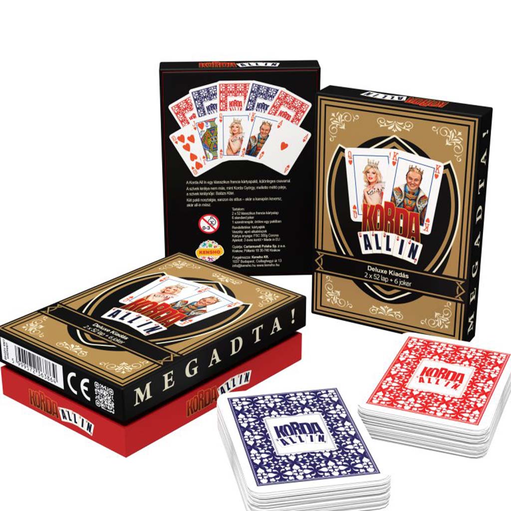 Korda All-In Deluxe francia dupla kártyapakli (2x52 lap + 6 Joker) kép 3
