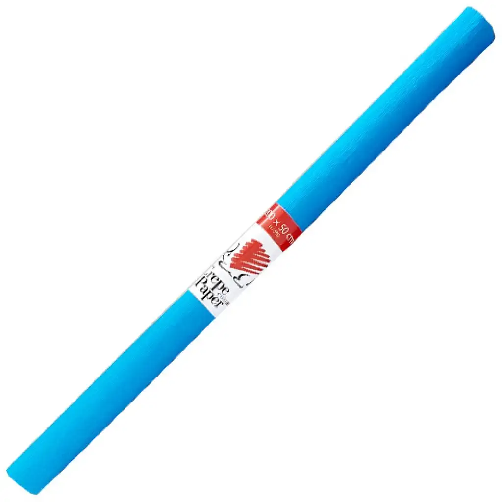 ICO: Süni krepp papír világoskék színben 200x50cm