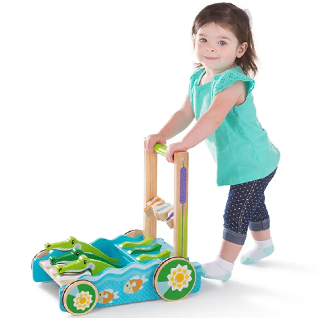 Kroki kattogtató tologató fa járássegítő - Melissa & Doug kép 3