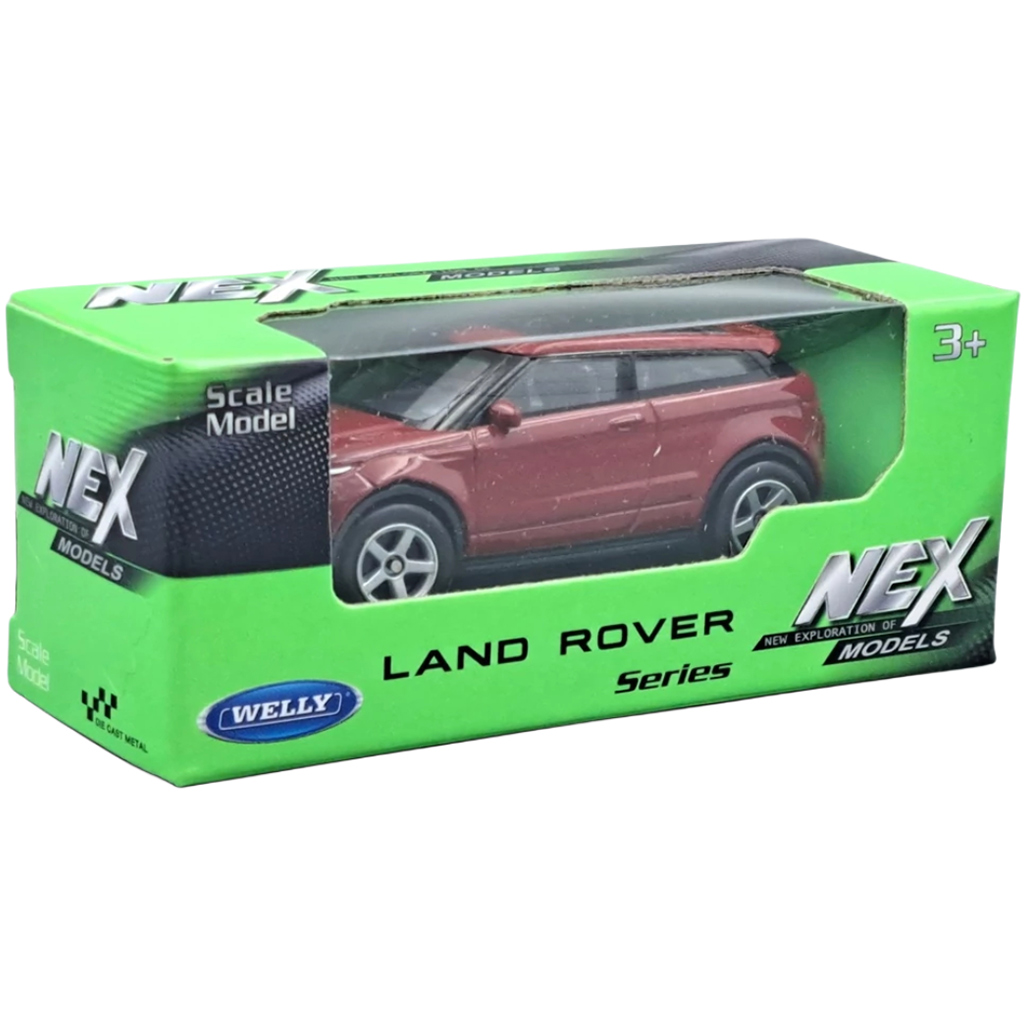 Welly: Land Rover Evoque bordó fém kisautó modell 1/64