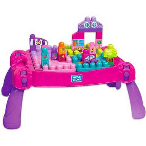 Lányos építő játékasztal - Mega Bloks kép 2