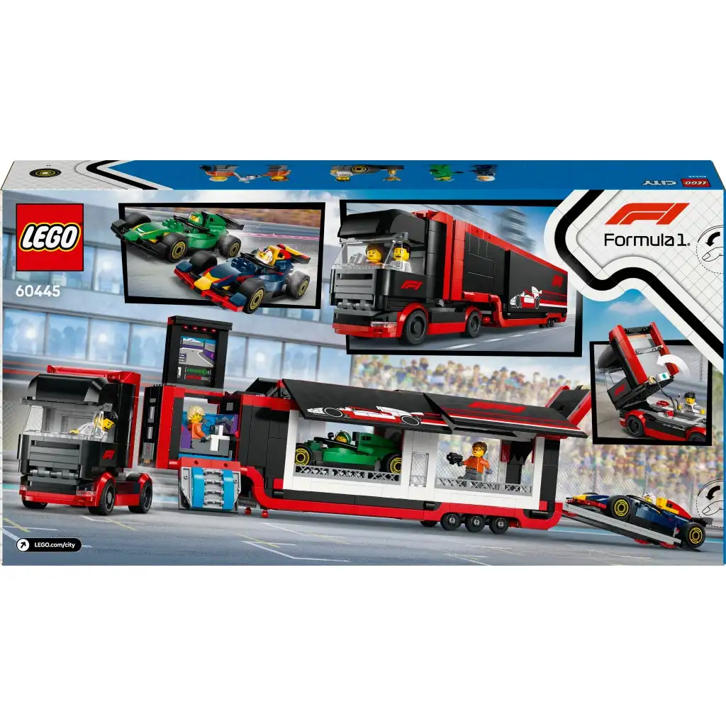 LEGO® City: F1®-es kamion, RB20 és AMR24 F1®-es autókkal (60445) kép 5