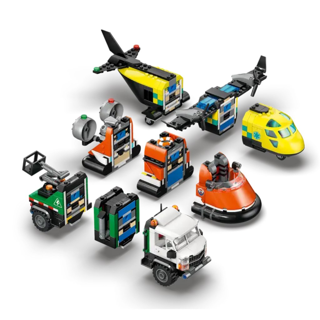 LEGO® City: Repülőgép, emelőkosaras kocsi és légpárnás jármű remix (60505) kép 3