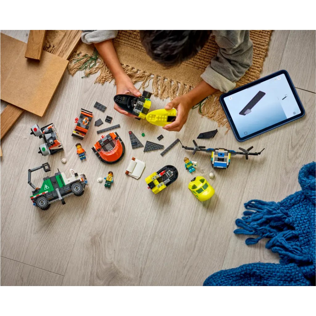 LEGO® City: Repülőgép, emelőkosaras kocsi és légpárnás jármű remix (60505) kép 5