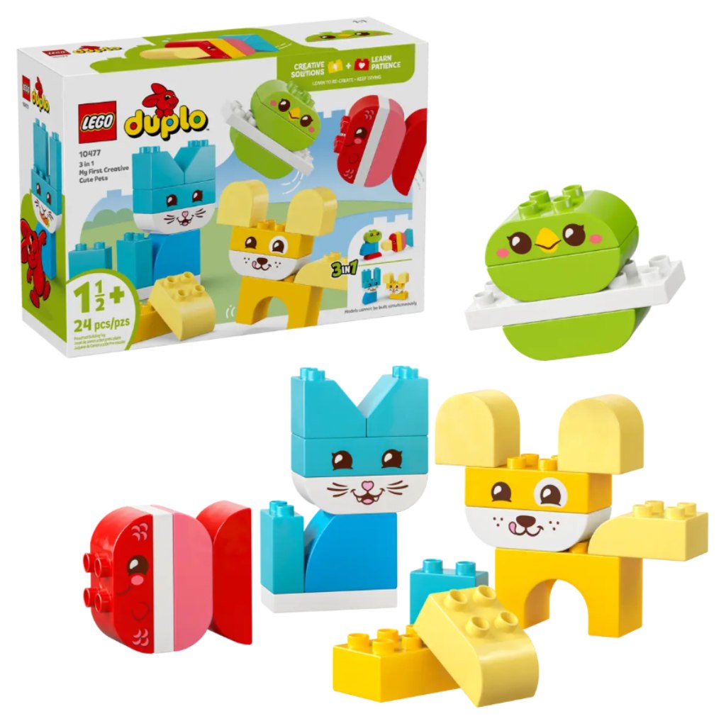 LEGO® DUPLO®: Kreatív és aranyos, 3 az 1-ben házi kedvencek (10477)