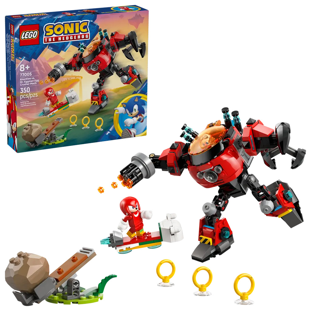 LEGO® Sonic the Hedgehog™: Knuckles vs. Dr. Eggman Egg Crusher robotja (77005)