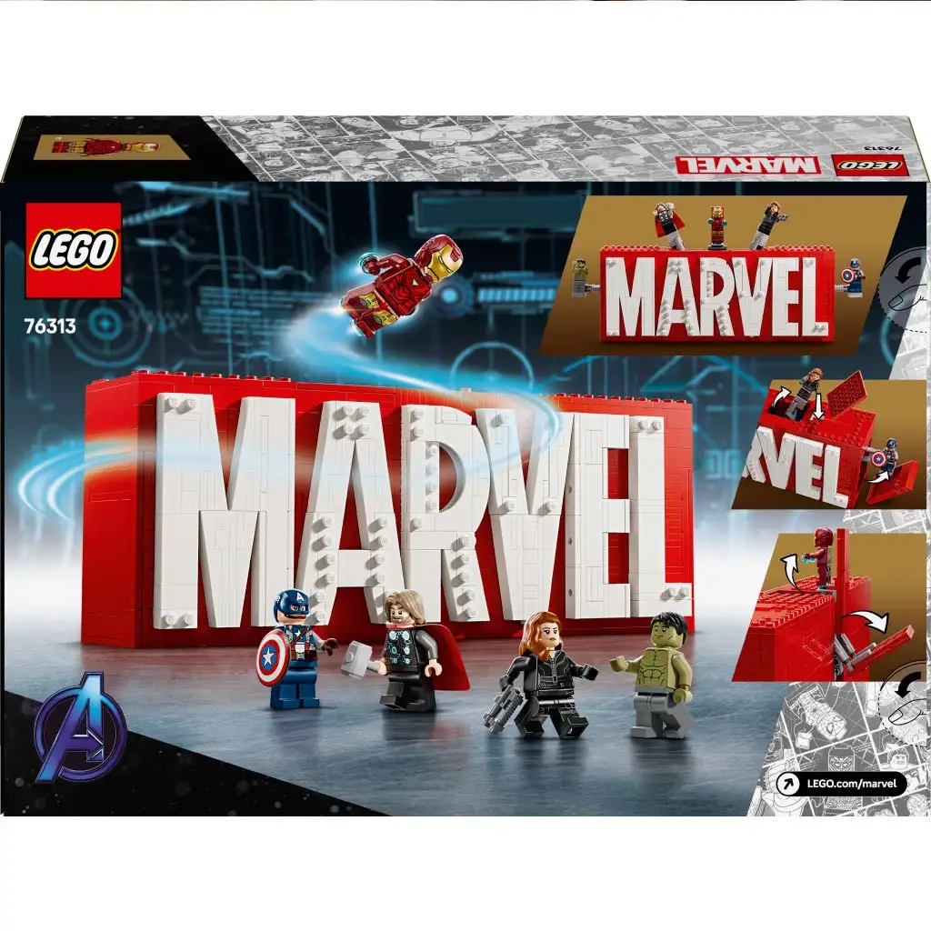 LEGO® Super Heroes: MARVEL logó és minifigurák (76313) kép 5