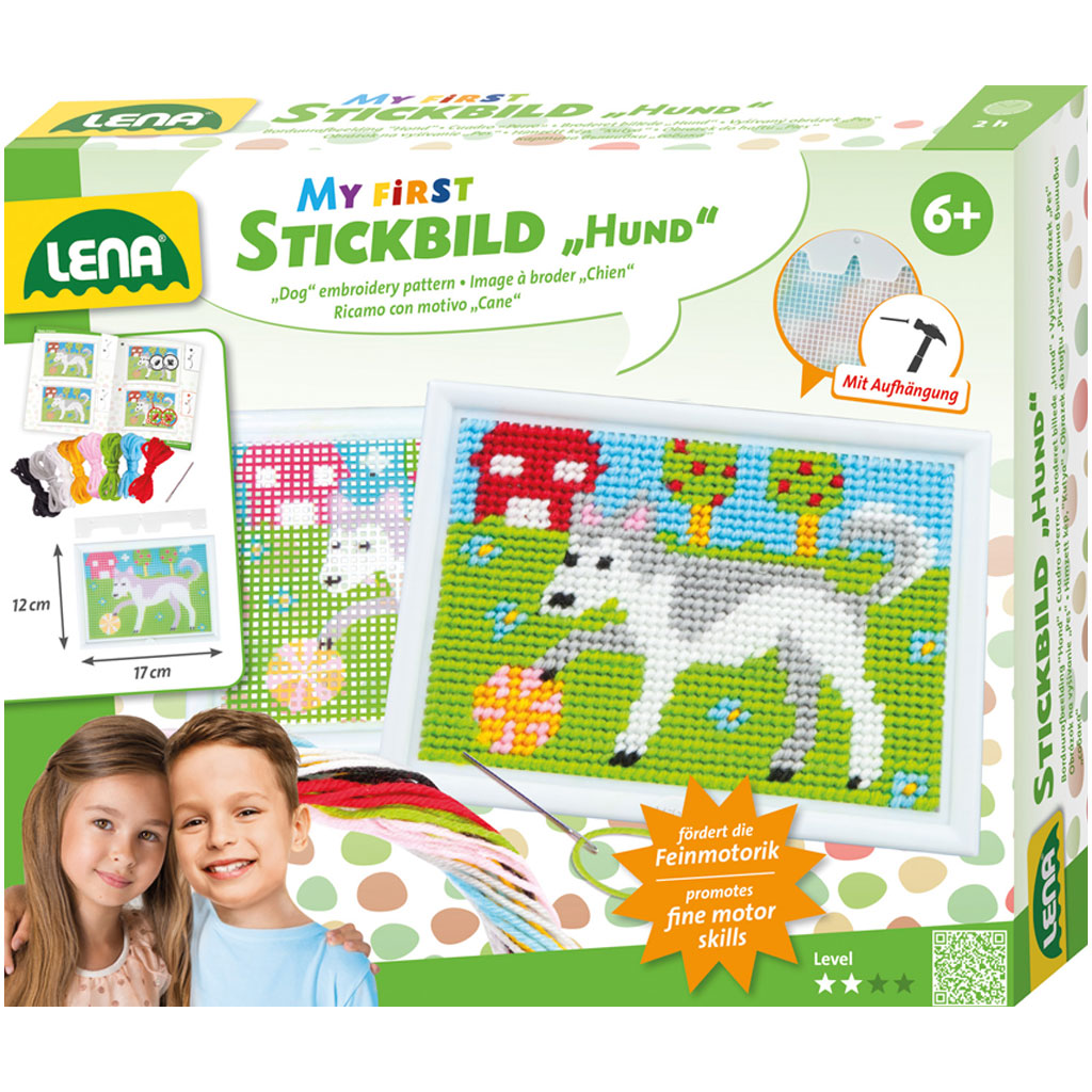 LENA: Hímzőkészlet kutyás mintával