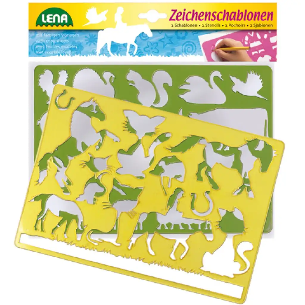 LENA: Lovak és cicák rajzsablon