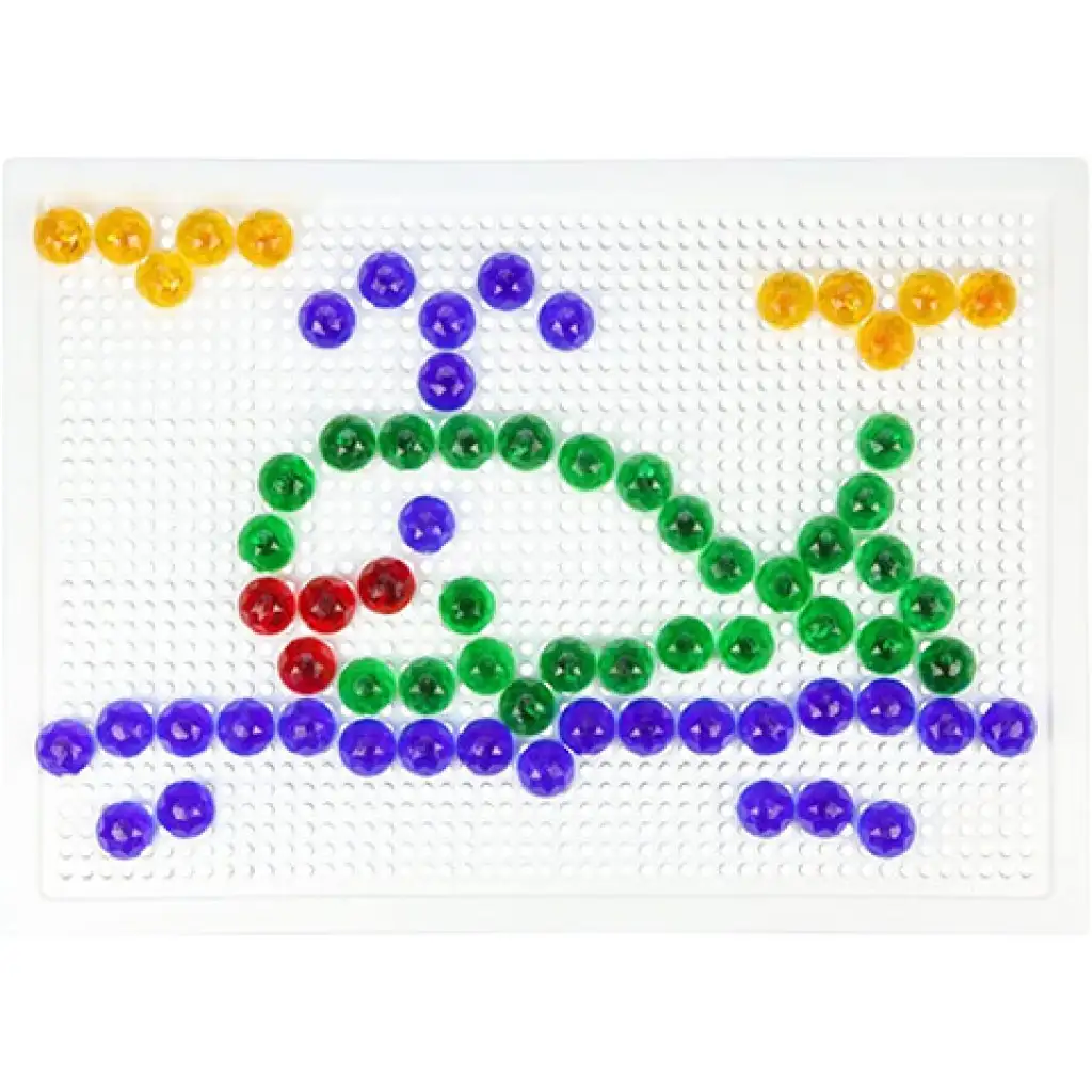 LENA: Mosaik Átlátszó pötyi kreatív szett 15mm 120db-os kép 2