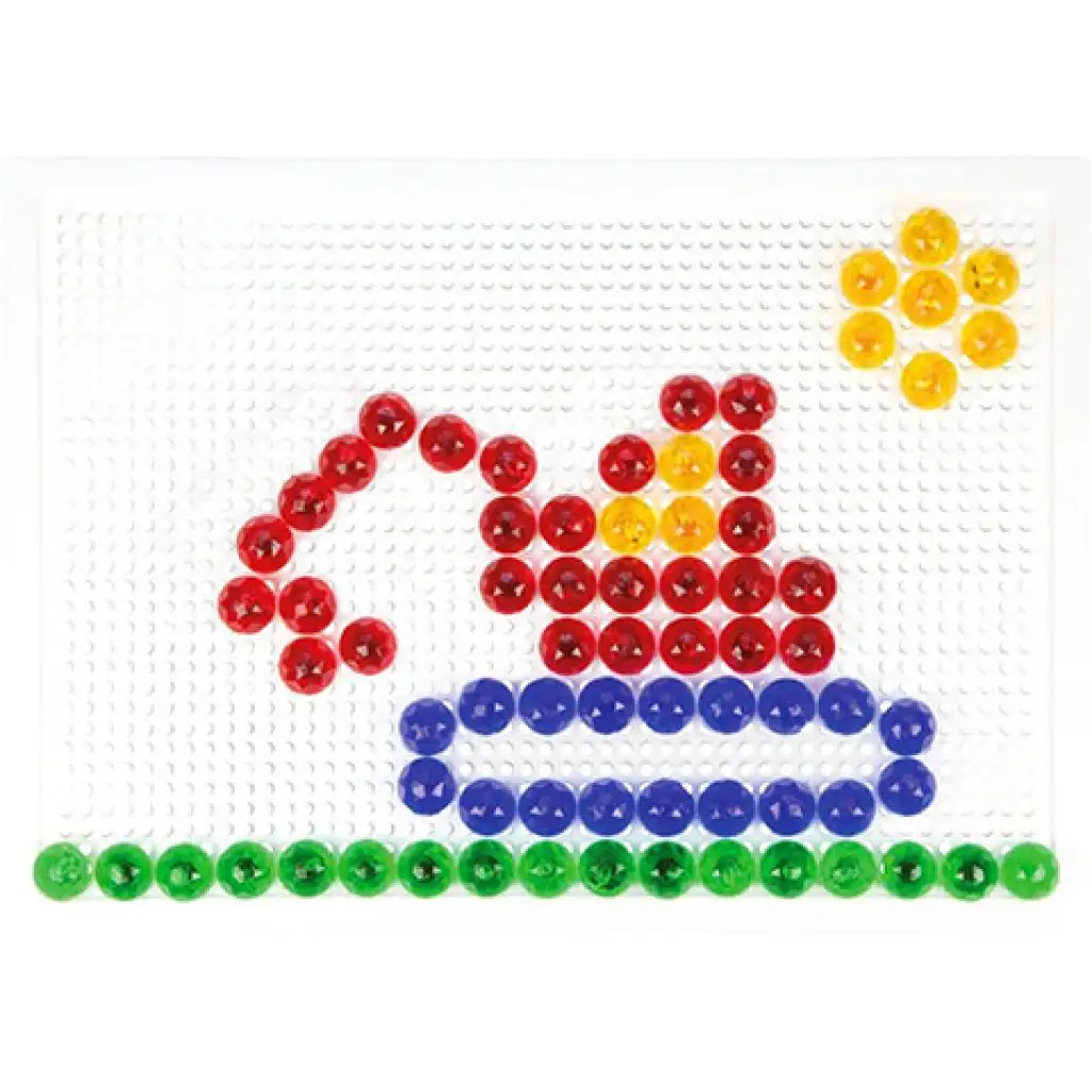 LENA: Mosaik Átlátszó pötyi kreatív szett 15mm 120db-os kép 3