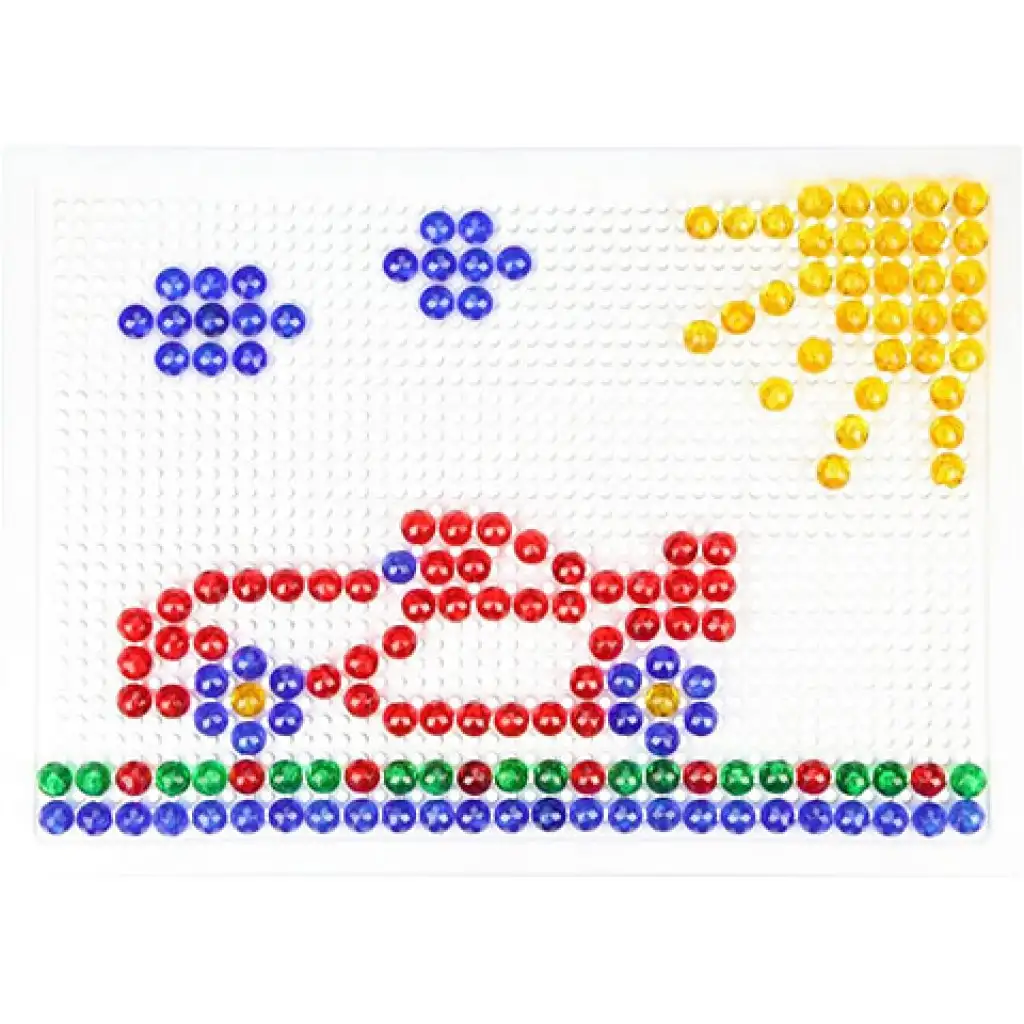LENA: Mosaik Átlátszó pötyi kreatív szett 10mm 260db-os kép 2