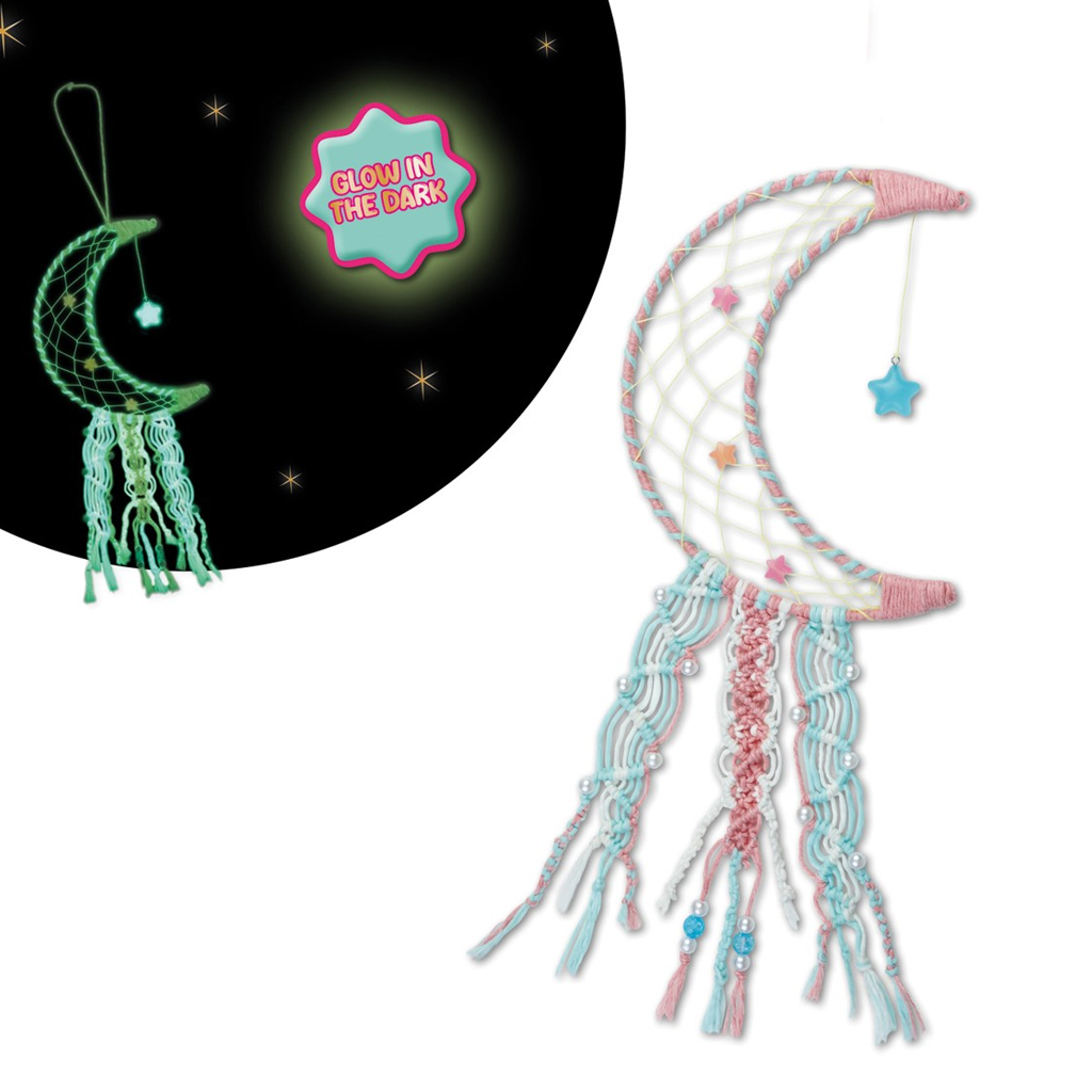 LENA: Sötétben világító hold alakú álomfogó készítő szett kép 2